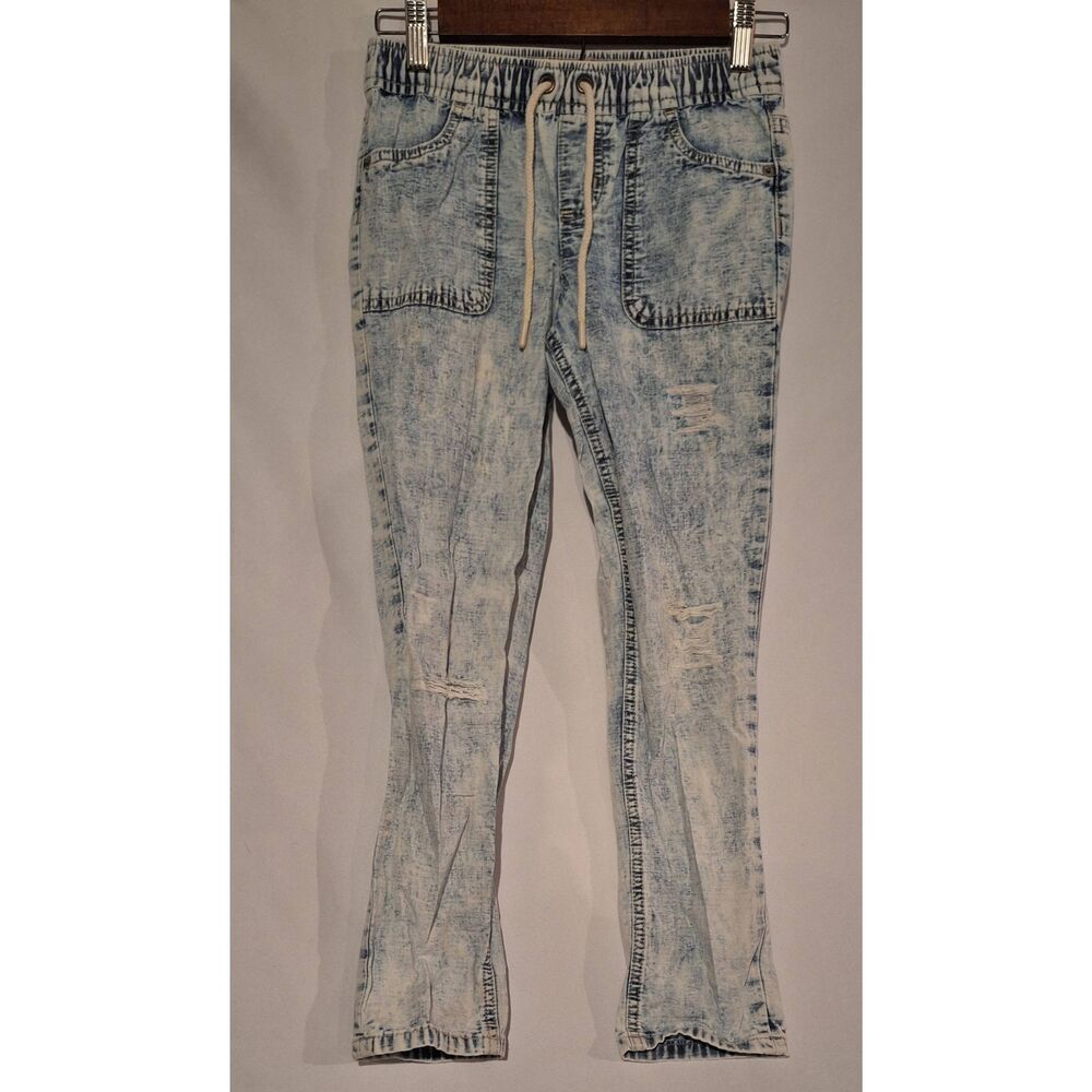 Justice Girls Bleached Distressed‎ Girlfriend Jeans Size 10